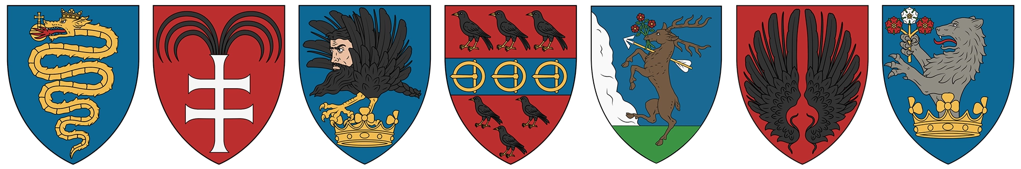 Erby niektor&yacute;ch rodov z Michalovho rodostromu: Garaj z Gorjan (uv&aacute;dza sa aj ako Gorjansk&yacute;), Bubek z Ple&scaron;ivca, Per&eacute;nyi z Per&iacute;na, Druget z Humenn&eacute;ho, &Scaron;&aacute;ndor zo Slavnice, Zr&iacute;nsky a R&eacute;vay z Trebostova.