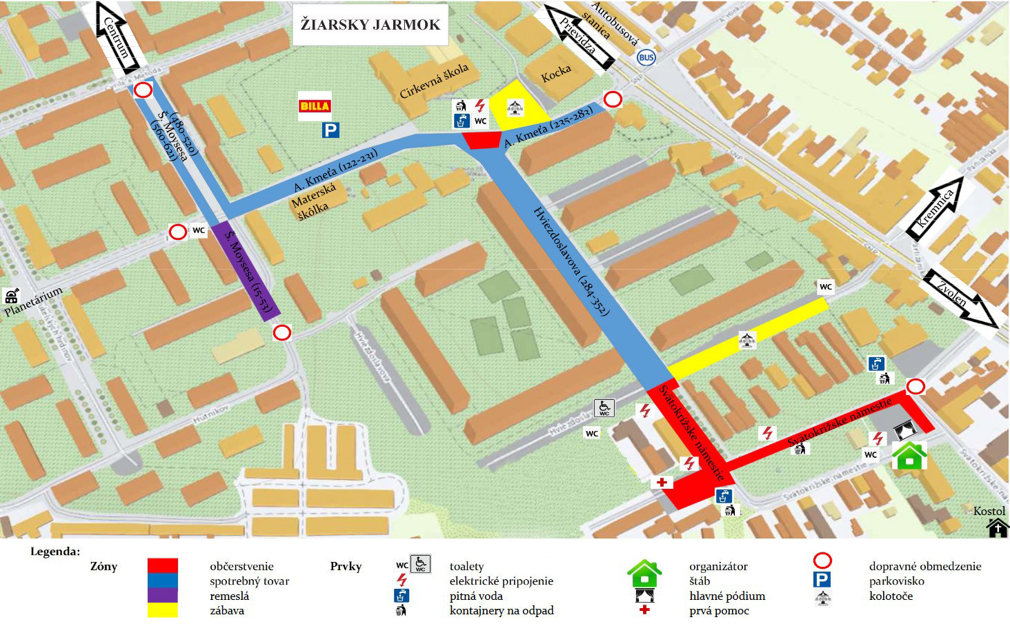 Mapa Žiarskeho jarmoku