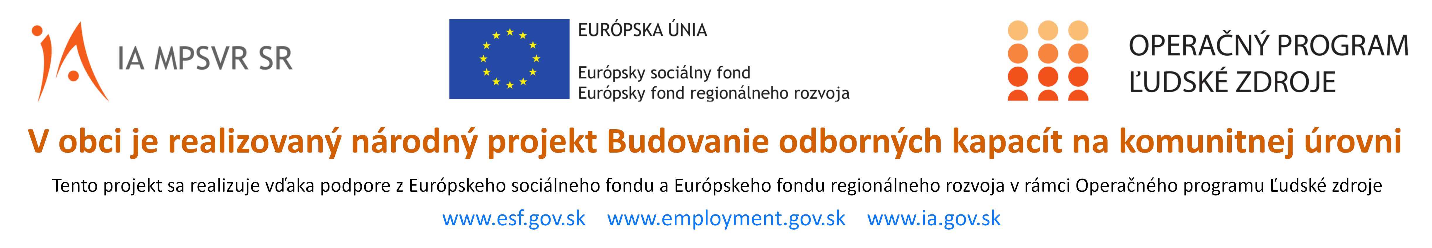 Terénna sociálna práca v obciach I Národný projekt: Budovanie odborných kapacít na komunitnej úrovni (NP BOKKÚ) – projekt sa realizuje