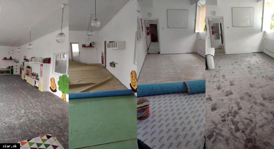 Výmena koberca v jasličkách