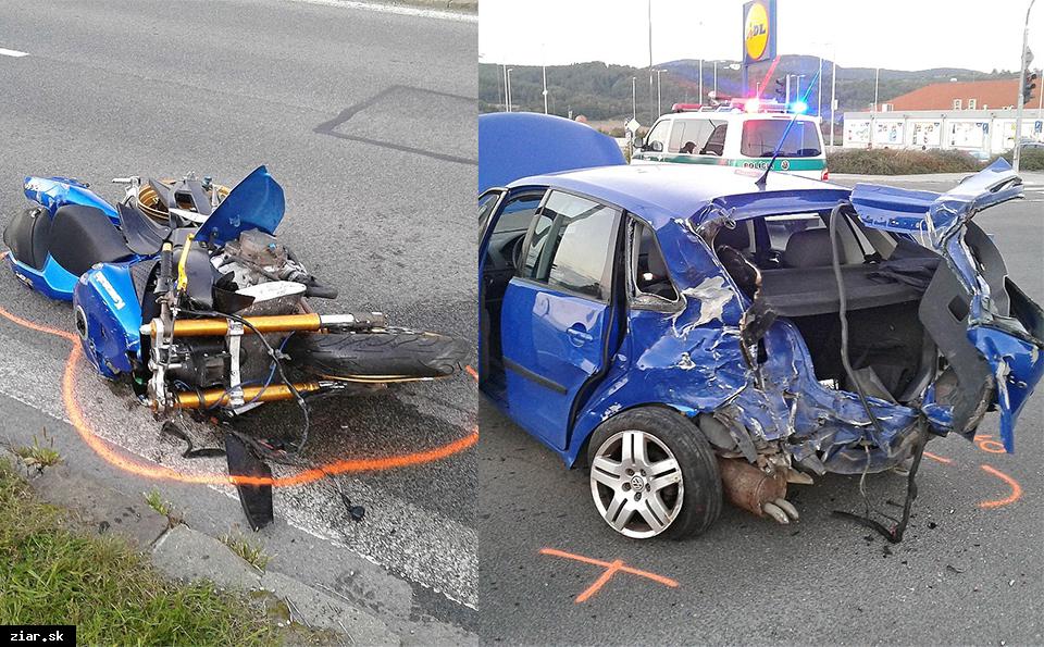 Vážna nehoda motorkára