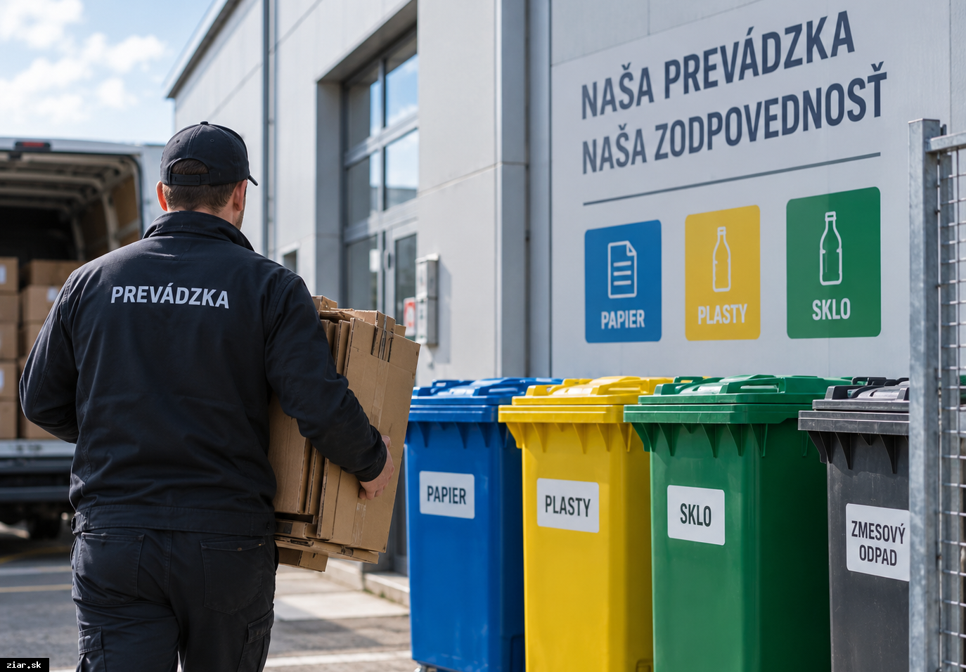 Triedený odpad z prevádzky si musia právnické osoby a podnikatelia zabezpečiť sami
