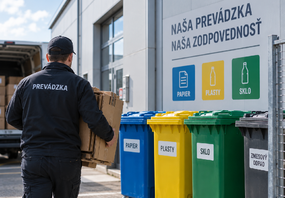 Triedený odpad z prevádzky si musia právnické osoby a podnikatelia zabezpečiť sami