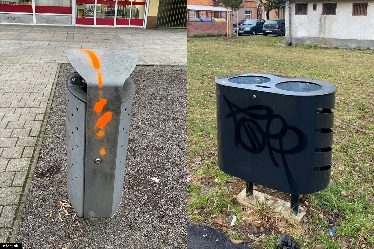 Odpadkové koše v meste sa stávajú terčom vandalov