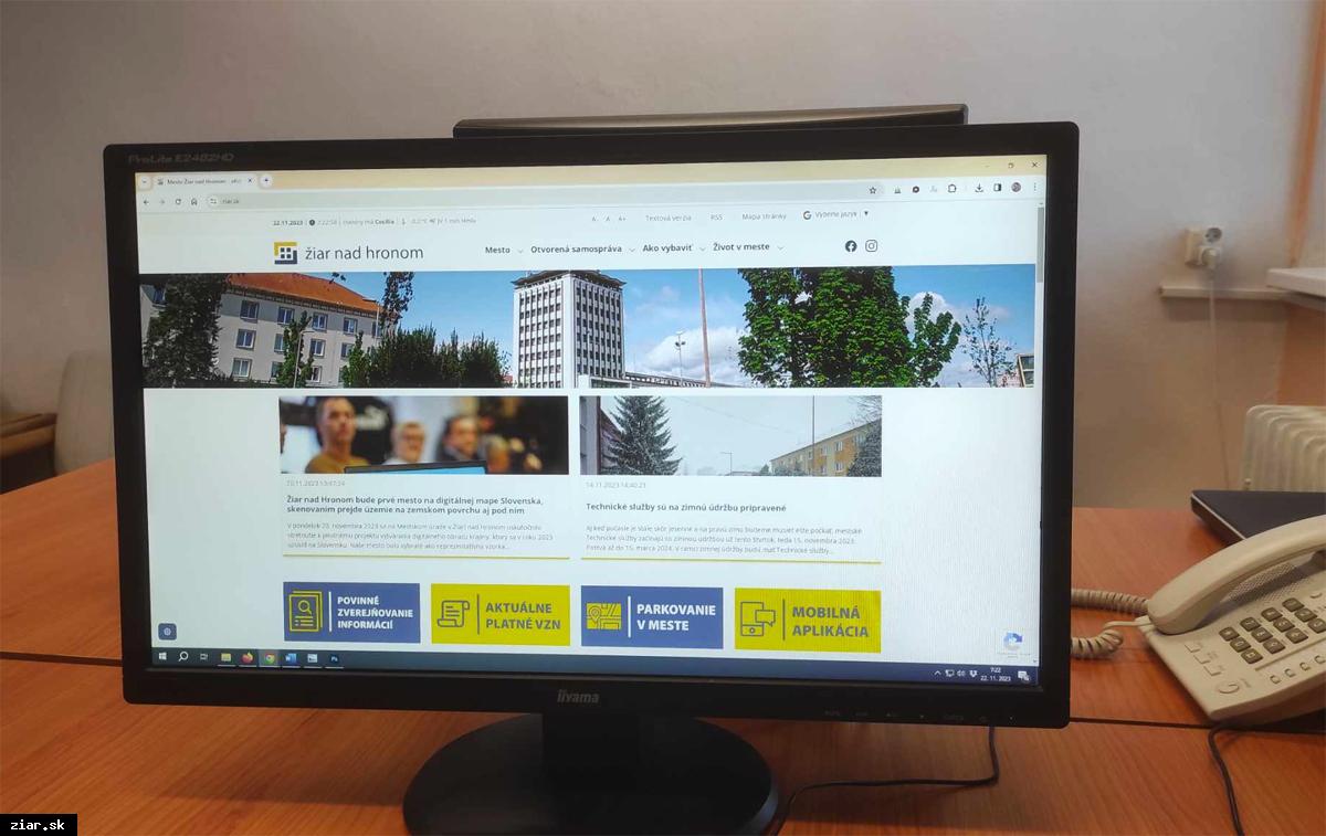 Webová stránka mesta Žiar nad Hronom prešla kompletnou zmenou