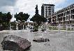 Námestie Matice slovenske v Žiari nad Hronom: pohľad na fontánu